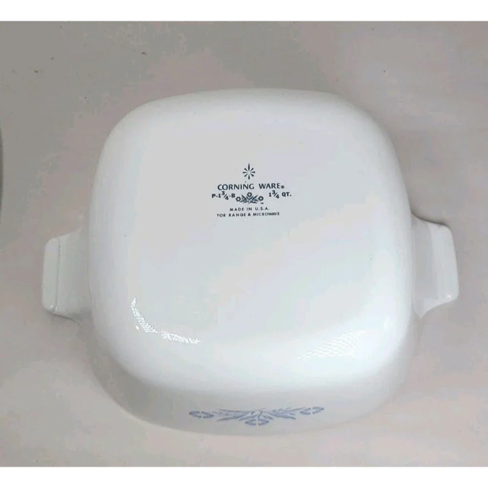 Vintage Corning Ware 1-3/4 QT Blue Cornflower Casserole Dish w/Lid P-1-3/4-B USA